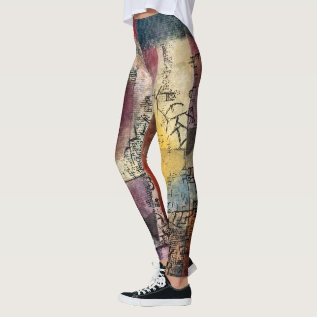 Leggings Paul Klee Art Abstrait Cubisme  (Gauche)