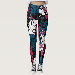 Leggings Paume de la jungle tropicale feuille
