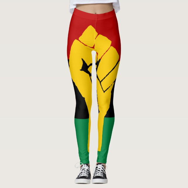 Leggings Pavillon panafricain Black Power (Devant)