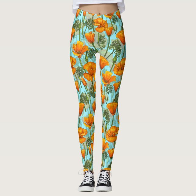 Leggings Pavot de Californie (Devant)