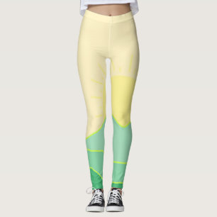 Leggings paysage art abstrait