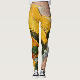 Leggings Paysage avec maison et laboureur Vincent van Gogh