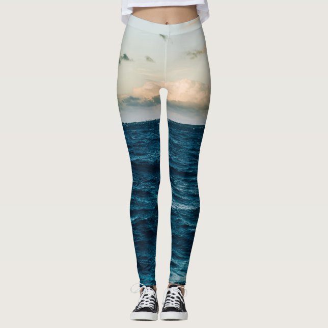 Leggings Paysage de la mer (Devant)