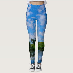 Leggings Paysage du lac Sky Nature Birch Tree
