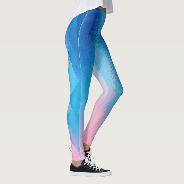 Leggings Paysage large rose et bleu de Dunlach B (Droite)