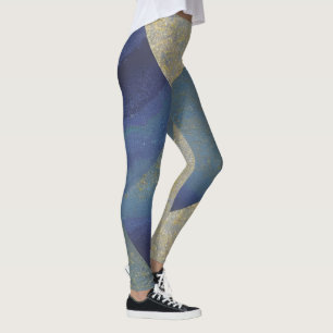 Leggings Paysage marin abstrait Vagues en zigzag fracturées