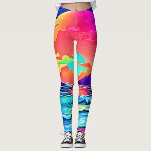Leggings Paysage marin au coucher du soleil