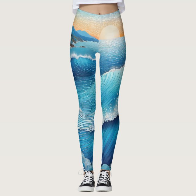Leggings Paysage marin de Fantasia Waters (Devant)