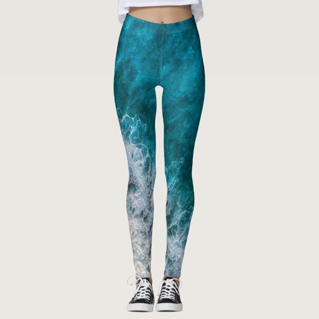 Leggings Paysage Plage Joli (Devant)