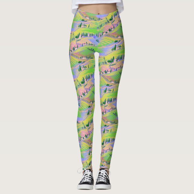 Leggings Paysage solaire italien (Devant)