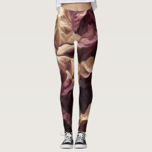 Leggings Paysage topographique Abstrait de Bourgogne