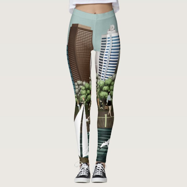 Leggings Paysage urbain (Devant)