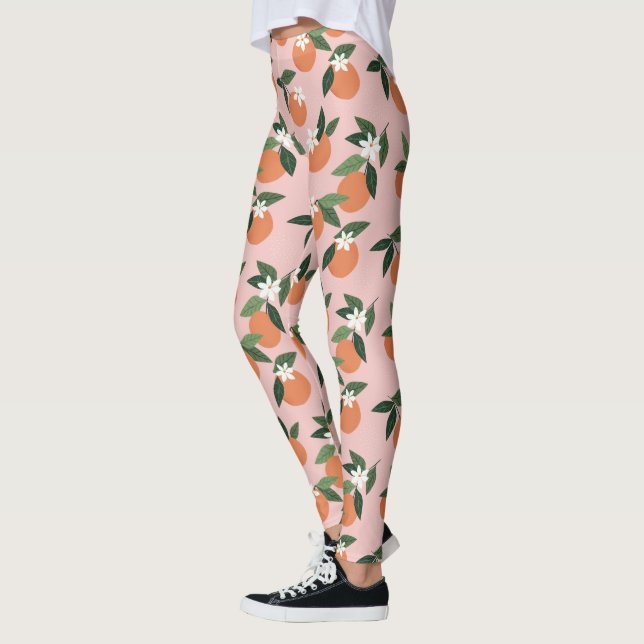 Leggings Peach Orange Juice Motif (Gauche)