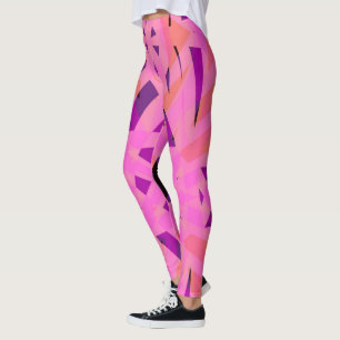 Leggings Peach rose Purple Yoga Fitness Exercice Valentine