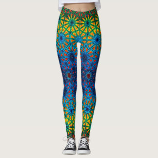 Leggings Peacock Prism Stylish Multicolor Gradient Abstrait
