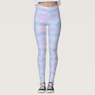 Leggings Pearly Psychedelic Pastel Lavender bleu rose