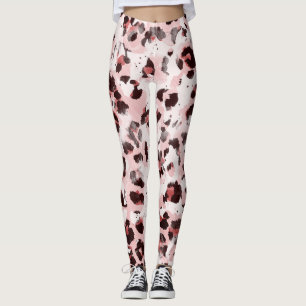 Leggings Peau Animal Léopard : Élégance Teinture Tie.