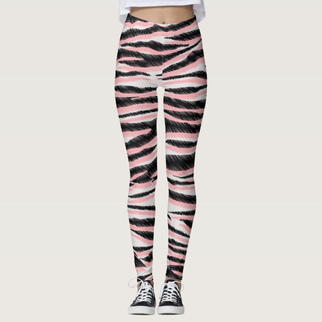 Leggings Peau animale Abstraite Impression sans joint (Devant)