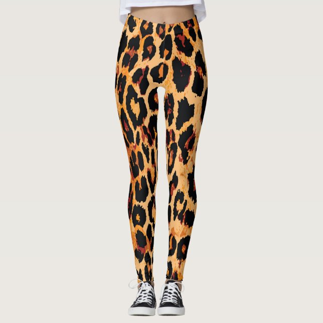 Leggings Peau animale : conception de tissu Vintage (Devant)