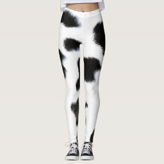 Leggings Peau de chat noir et blanc