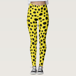 Leggings Peau de léopard de chat Safari Motif sauvage Noir 
