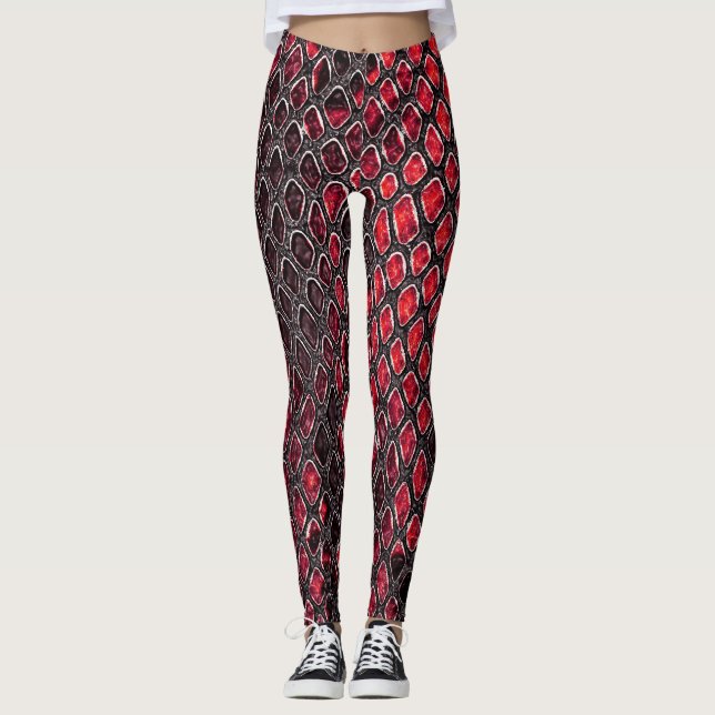 Leggings Peau de serpent : arrière - plan abstrait. (Devant)