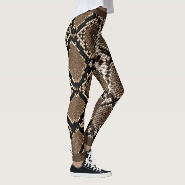 Leggings Peau de serpent noir (Droite)