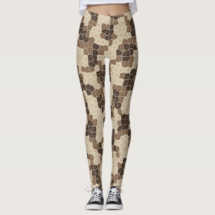 Leggings Peau de serpent python Bone & Espresso
