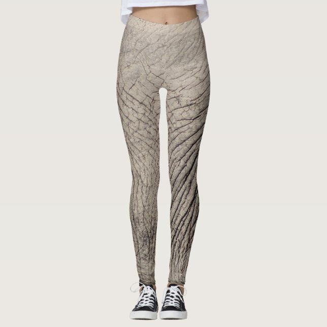 Leggings Peau éléphante Imprimer Legs gris et Pantalons de  (Devant)