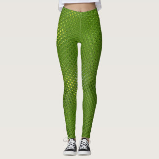 Leggings Peau Lizard Imprimer Légendes jaunes vertes