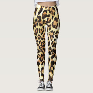 Leggings Peaux de léopard, design motif sans soudure.