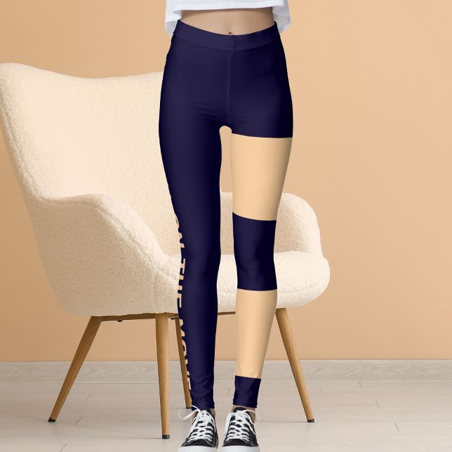 Leggings Pêche Personnalisée Marine Bleu Chat Maman Gymnase (Créateur téléchargé)