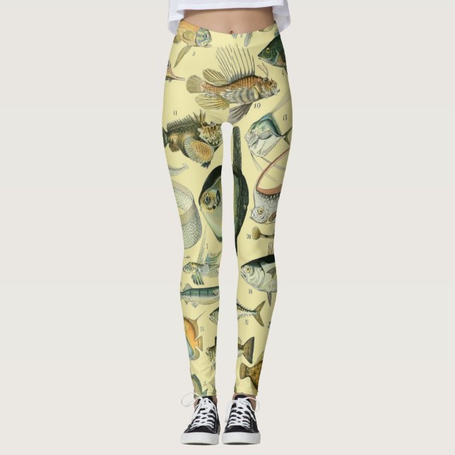 Leggings Pêche scientifique vintage (Devant)