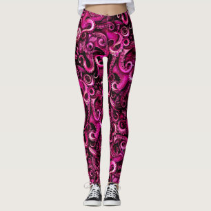 Leggings Pédales de Tentacules de Tentacules rose