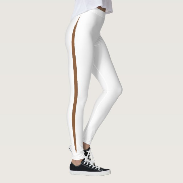 Leggings Peek-a-boo Side Stripe foncé Brown peau noire Fles (Droite)