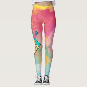 Leggings peint avec une brosse