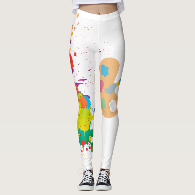 Leggings peinture à éclat (Devant)