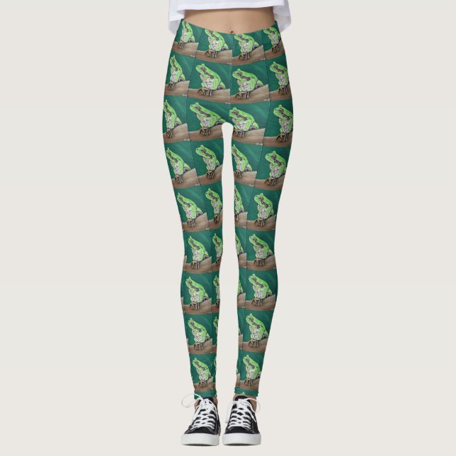 Leggings Peinture à la grenouille (Devant)