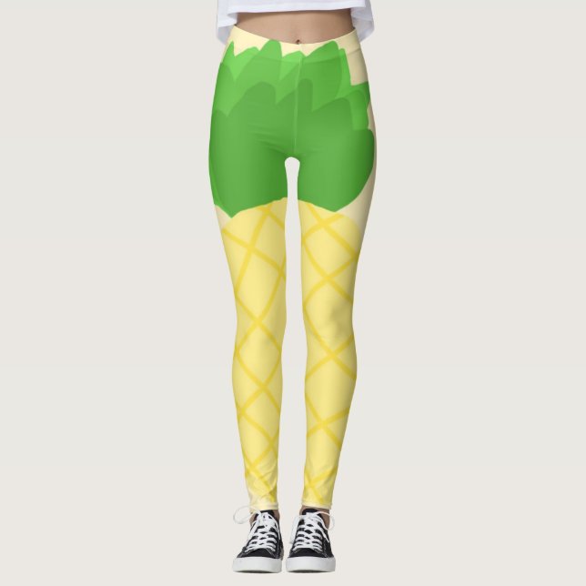 Leggings peinture à l'ananas (Devant)