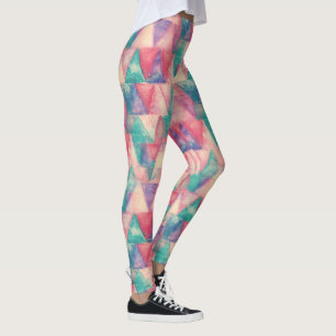 Leggings Peinture à l'aquarelle - Triangles Hipster
