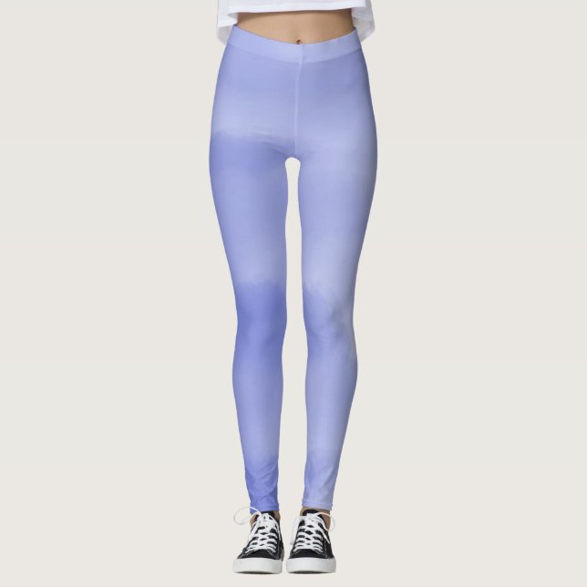 Leggings peinture abstraite à l'aquarelle (Devant)