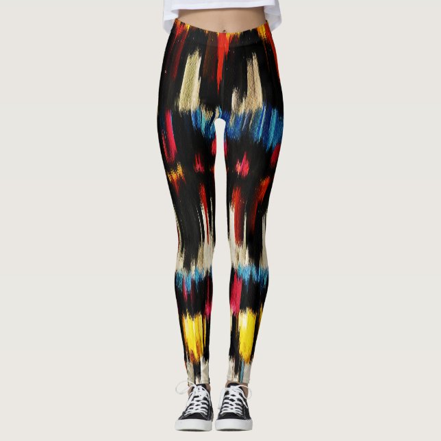 Leggings Peinture Abstraite colorée #11 (Devant)