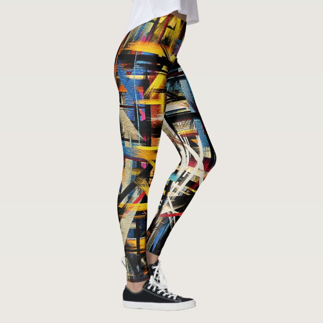 Leggings Peinture Abstraite colorée #14 (Droite)
