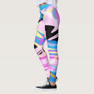 Leggings Peinture Abstraite géométrique à trois dimensions