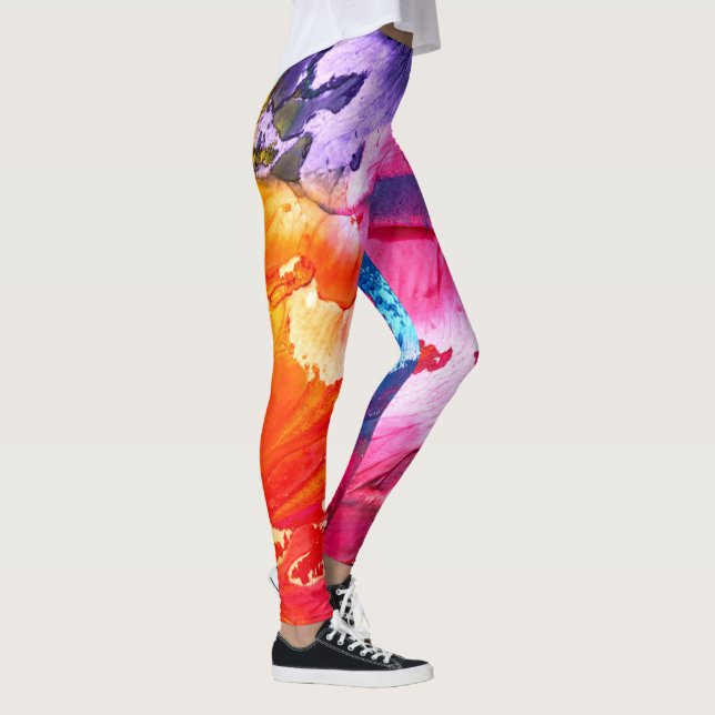 Leggings Peinture Abstraite moderne colorée (Droite)