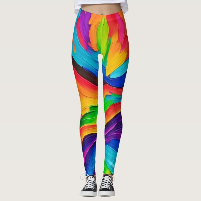 Leggings Peinture arc-en-ciel (Devant)