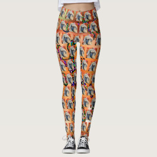 Leggings Peinture artistique Kokopelli Afghan Hound