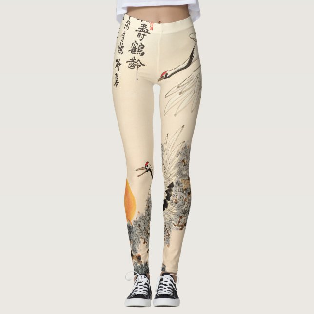 Leggings Peinture asiatique traditionnelle : art classique. (Devant)