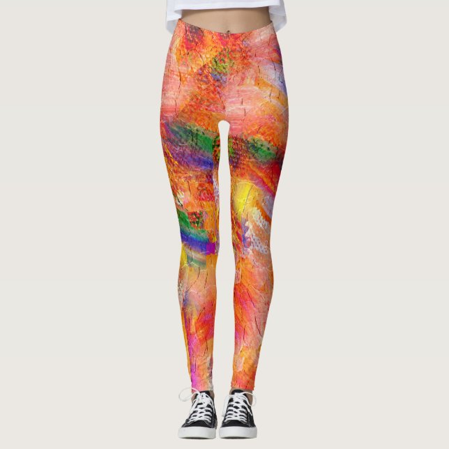 Leggings Peinture colorée Splatter #14 (Devant)