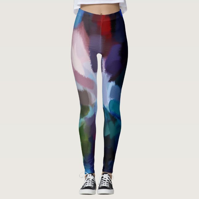 Leggings Peinture colorée Splatter #19 (Devant)